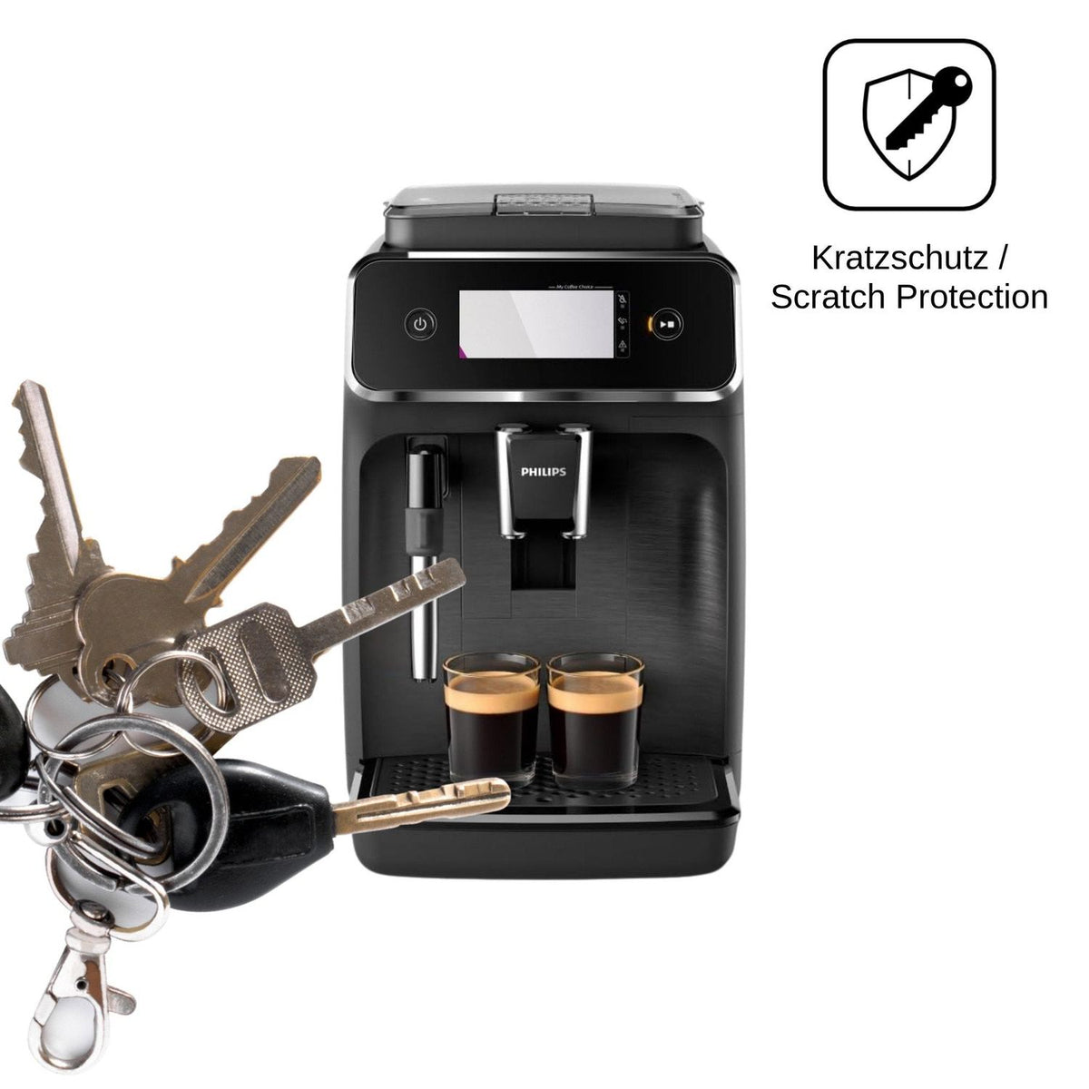 2x Schutzfolie klar für Philips Panarello 2200 Display-Schutzfolie