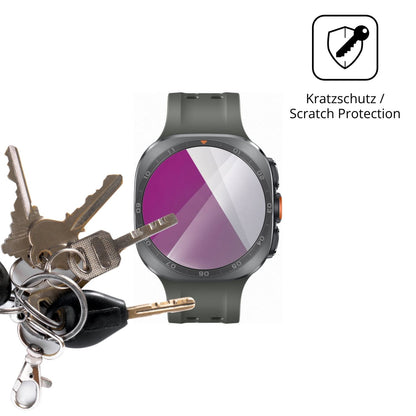Schutz gegen Kratzer auf dem Samsung Galaxy Watch Ultra 2 Glas durch Schlüssel oder Ähnliches
