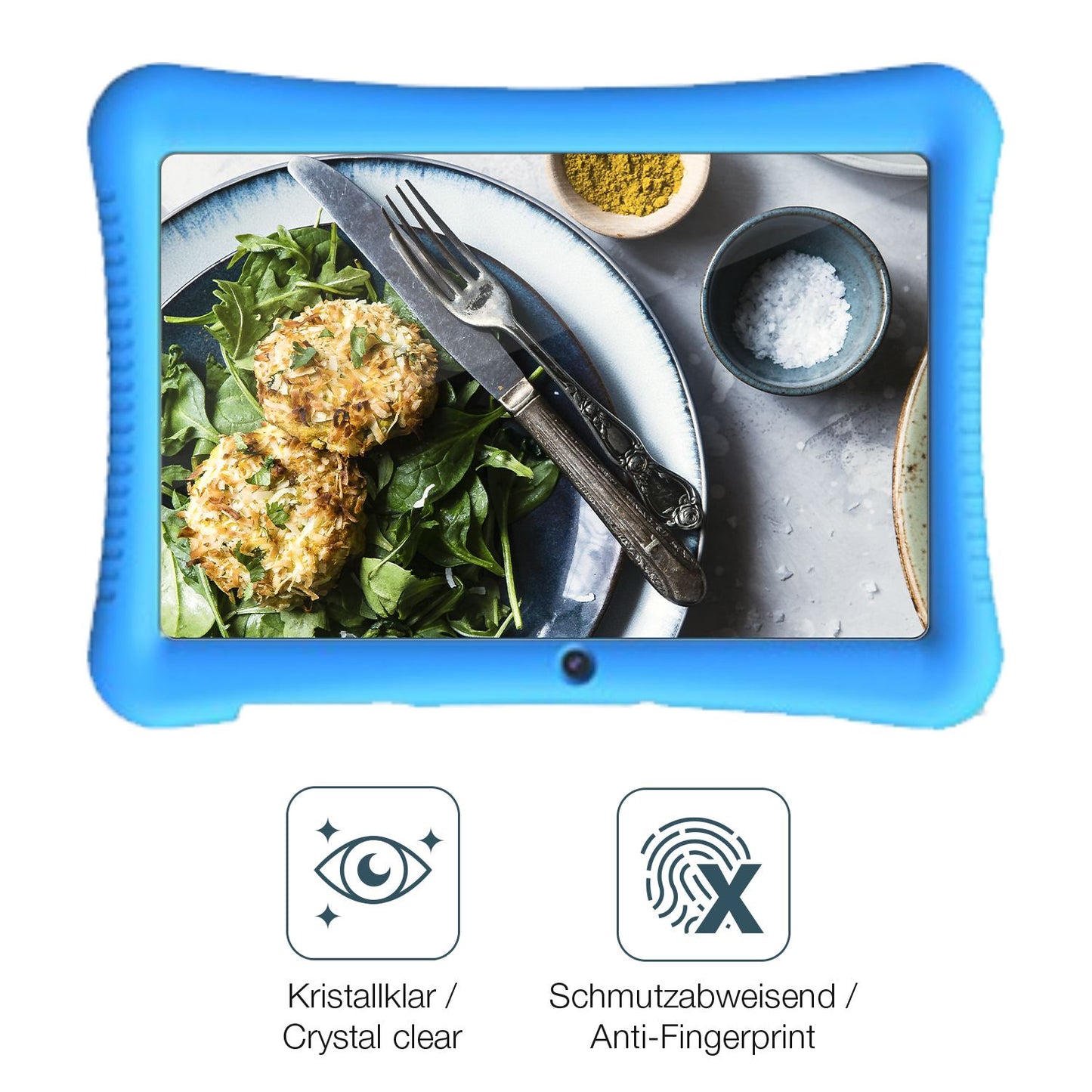 Flexible TPU-Folie passend zugeschnitten für Semeakoko FF35 Kinder Tab 10 Zoll, vollständige Abdeckung