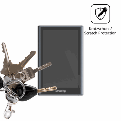Schutz gegen Kratzer auf dem SmallRig Wireless Monitor 4850B Glas durch Schlüssel oder Ähnliches
