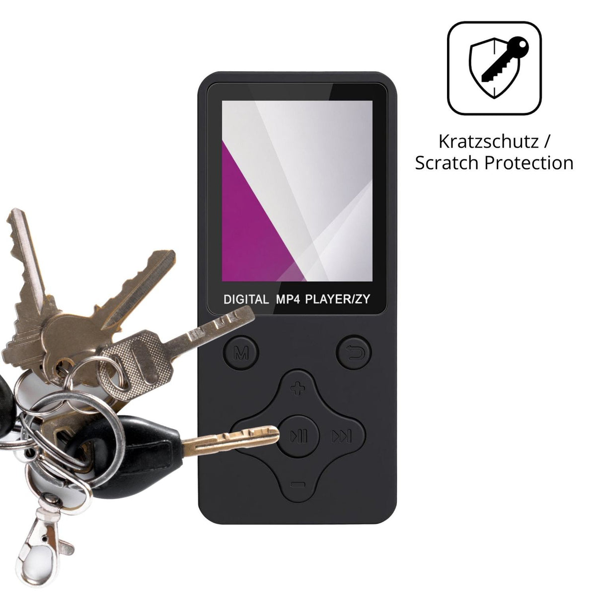 Schutz gegen Kratzer auf dem Synclum W2 Glas durch Schlüssel oder Ähnliches