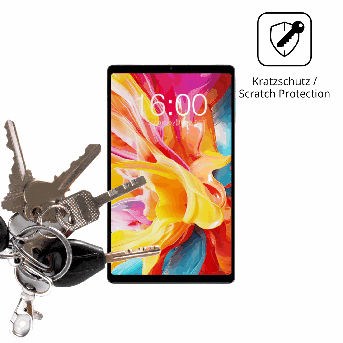 Schutz gegen Kratzer auf dem Teclast T50 Mini Glas durch Schl�ssel oder �hnliches
