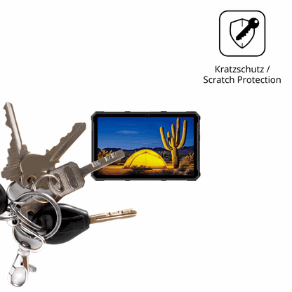 Schutz gegen Kratzer auf dem Ulefone Armor Pad 4T Ultra Glas durch Schlüssel oder Ähnliches