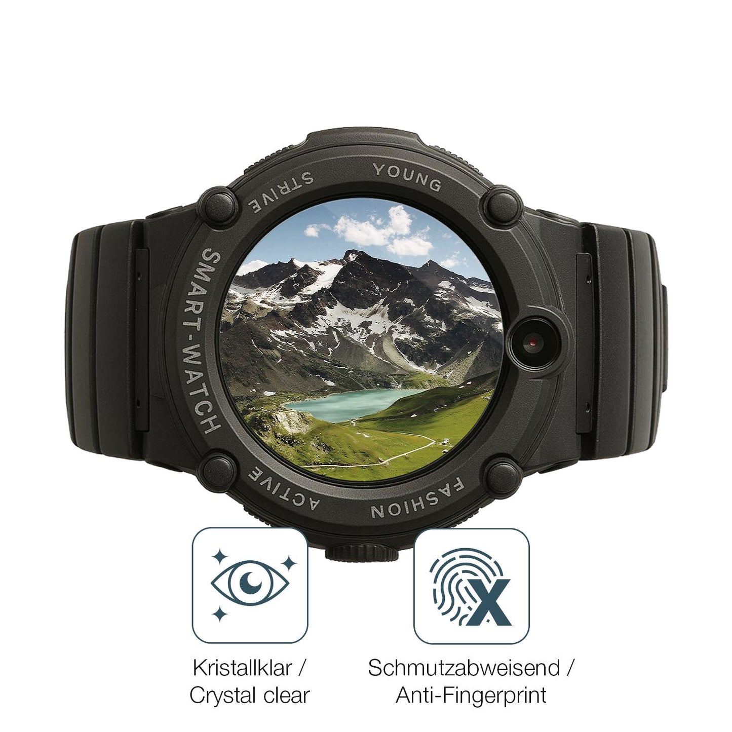 Flexible TPU-Folie passend zugeschnitten für Watchmark GPS Watch Kids, vollständige Abdeckung