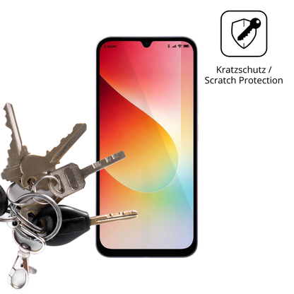 Schutz gegen Kratzer auf dem Xiaomi Redmi 15A 5G Glas durch Schlüssel oder Ähnliches
