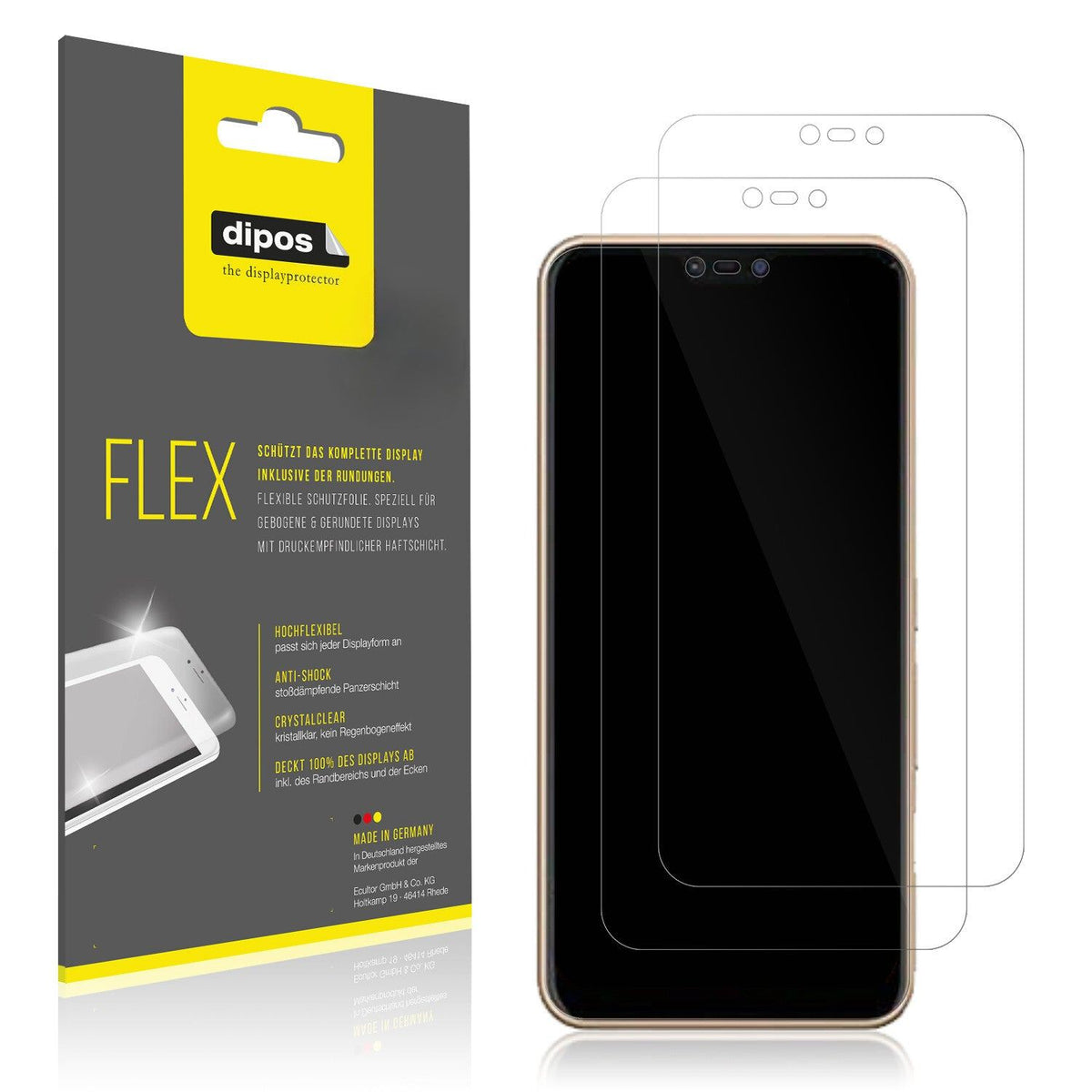 1x 3D Full Cover Schutzfolie für Fujitsu Arrows M05