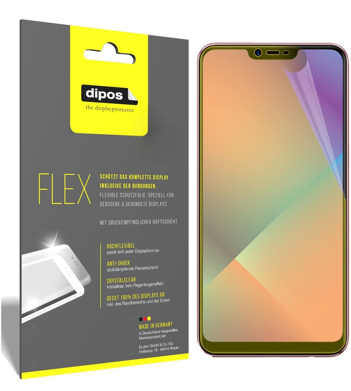2x 3D Full Cover Schutzfolie für Oppo A5