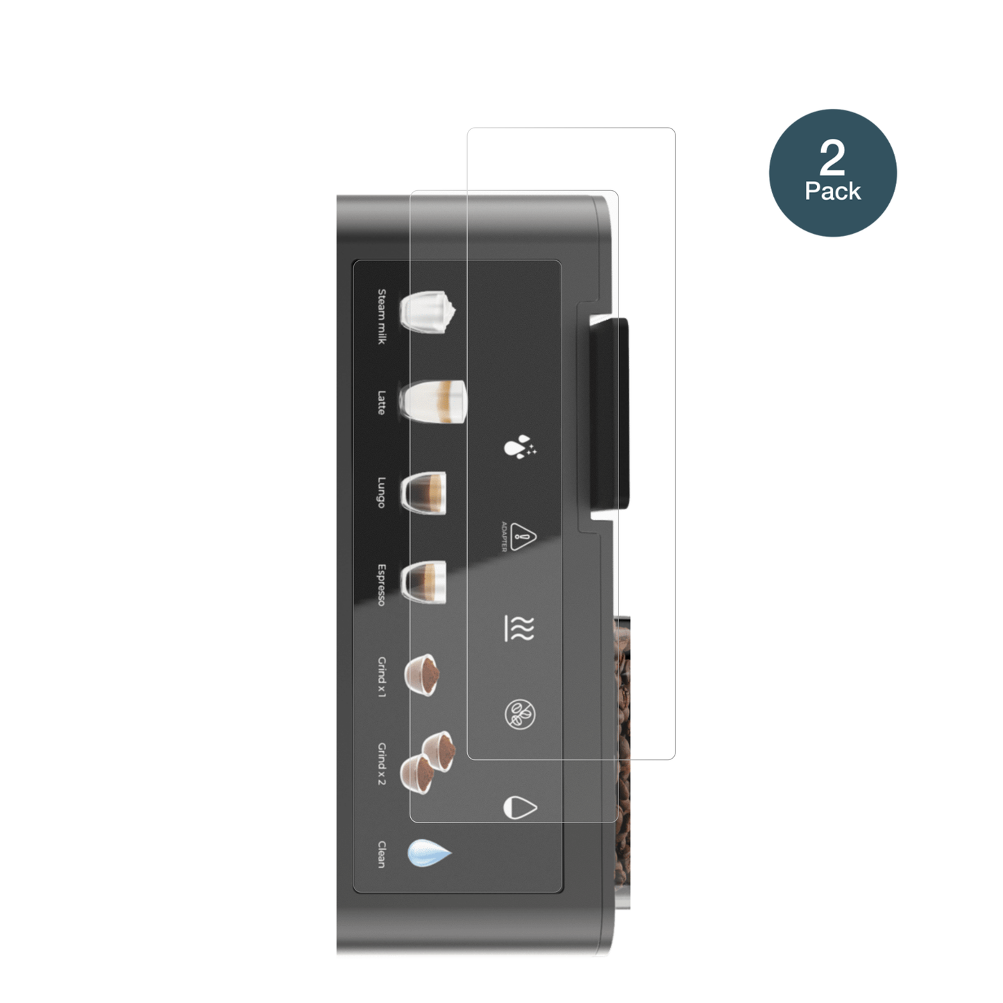 CecotecFreestyle Grind &amp; Latte mit aufgebrachter dipos Panzerfolie, die lästige Fingerabdrücke minimiert