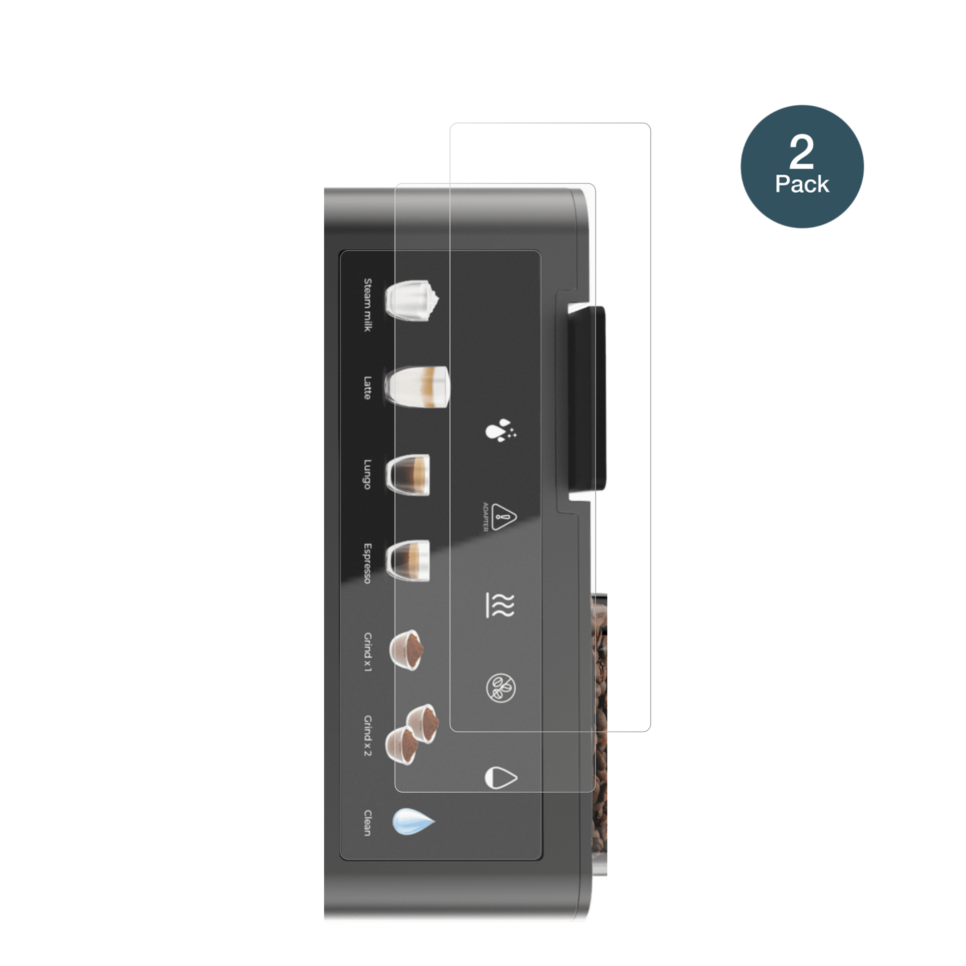 CecotecFreestyle Grind &amp; Latte mit aufgebrachter dipos Panzerfolie, die lästige Fingerabdrücke minimiert