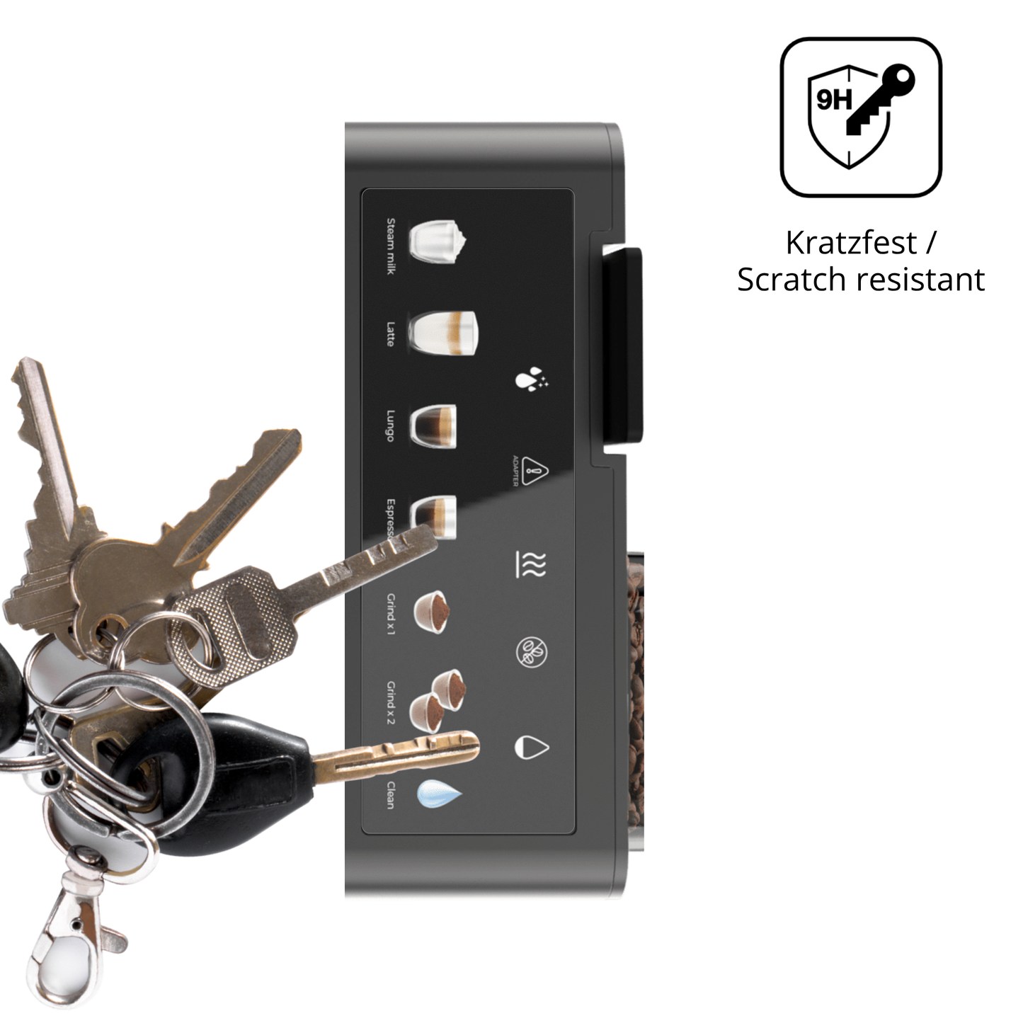 dipos Displayschutz für Cecotec Freestyle Grind &amp; Latte, mattierte Oberfläche, robuste Festigkeit und perfekte Passform