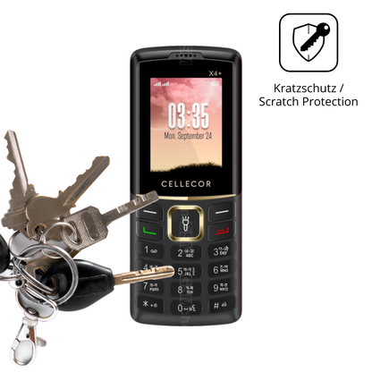 4x Schutzfolie klar für Cellecor X4+ Display-Schutzfolie
