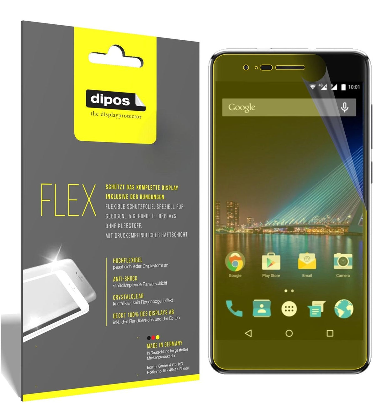 3x 3D Full Cover Schutzfolie für Phicomm Energy 4s