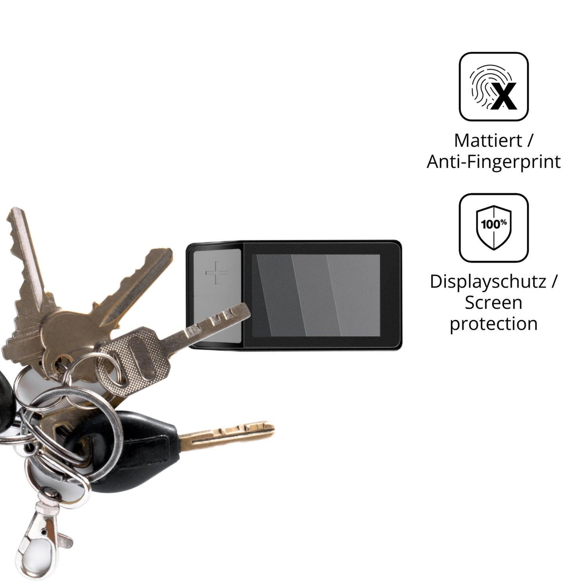 dipos Displayschutz für CHICIRIS 500C, mattierte Oberfläche, Blickschutzfilter und perfekter Passform