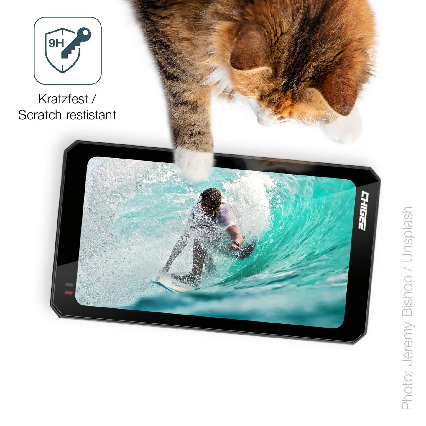 dipos Displayschutz für Chigee AIO-6 MAX, transparente Oberfläche, perfekte Passform auch für die Rundungen