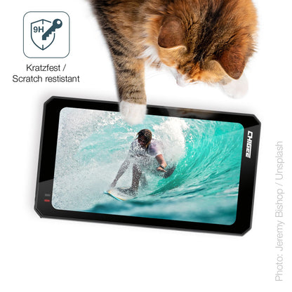dipos Displayschutz für Chigee AIO-6 MAX, transparente Oberfläche, perfekte Passform auch für die Rundungen