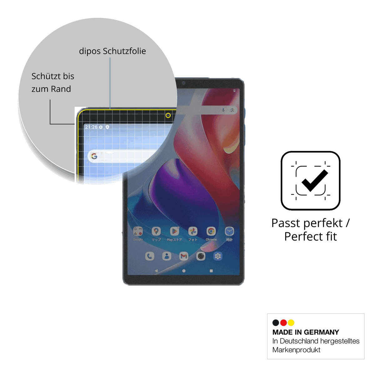Schutz gegen Kratzer auf dem Chuwi AuPad Mini 8.7 Zoll Glas durch Schlüssel oder Ähnliches