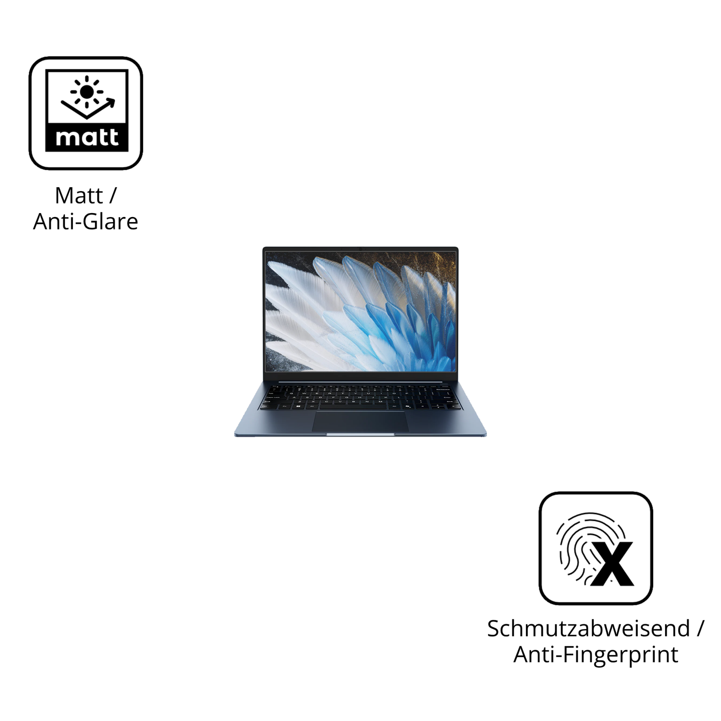 Dünne und entspiegelnde Folie passend zugeschnitten für Chuwi CoreBook Air 14 Zoll