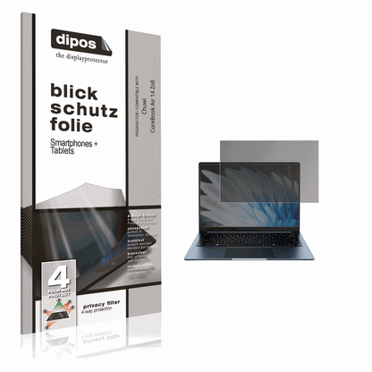 Blickschutzfolie von dipos passend für Chuwi CoreBook Air 14 Zoll, präziser Zuschnitt und blasenfrei montiert