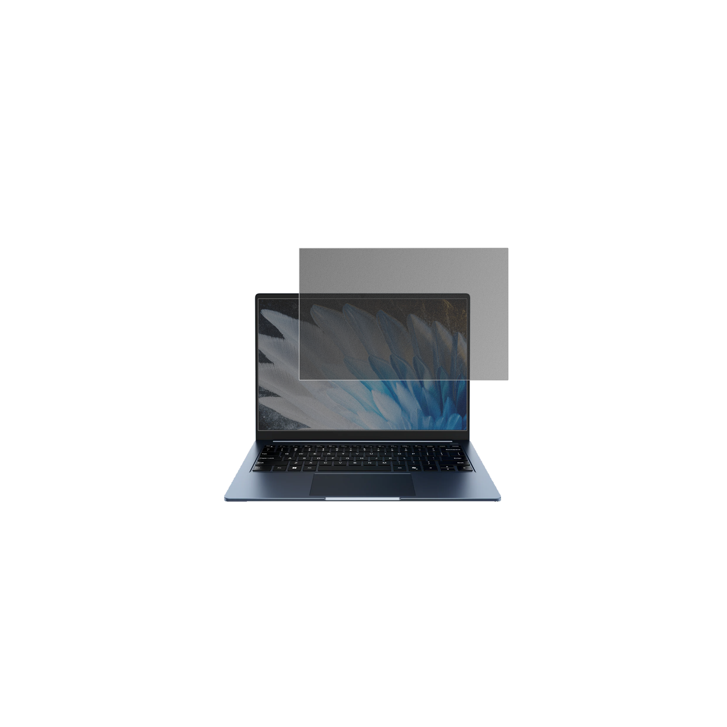 ChuwiCoreBook Air 14 Zoll mit aufgebrachtem dipos Displayschutz, der seitliche Einblicke blockiert