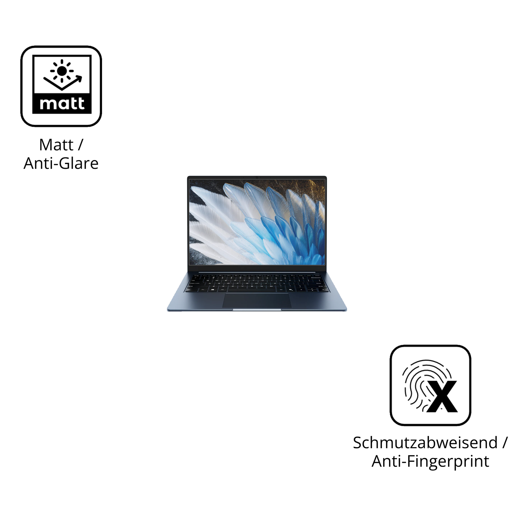 9H Hartbeschichtete, flexible Folie passend zugeschnitten für Chuwi CoreBook Air 14 Zoll