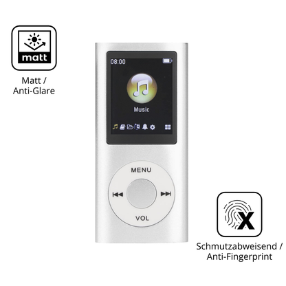 9H Hartbeschichtete, flexible Folie passend zugeschnitten für ciciglow MP3-Player