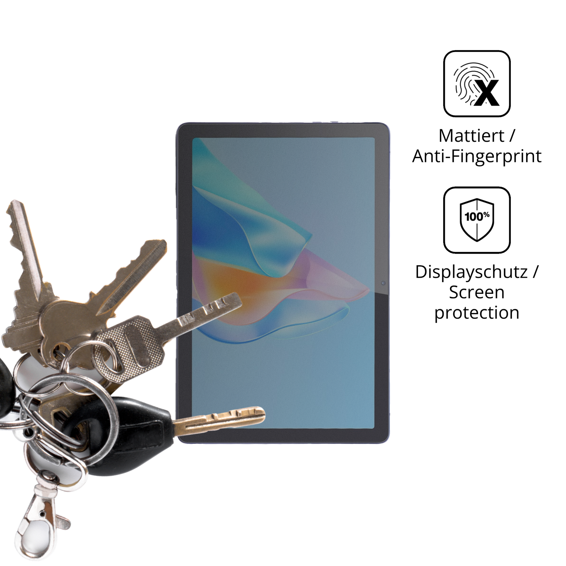 dipos Displayschutz für C idea P1200 10.1 Zoll, mattierte Oberfläche, Blickschutzfilter und perfekter Passform