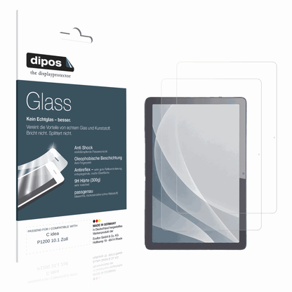 Matte Displayschutzfolie von dipos passend für C idea P1200 10.1 Zoll, 9H kratzfest und blasenfrei montiert