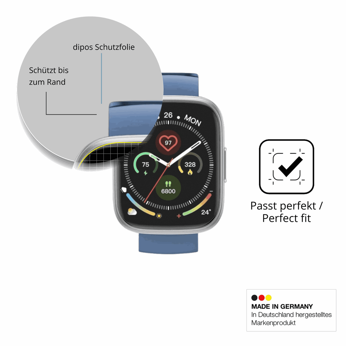 Besonders flexibler Displayschutz mit Anti-Shock-Schicht im Materialmix