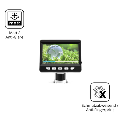 Dünne und entspiegelnde Folie passend zugeschnitten für Cimler 306-B Digital Mikroskop