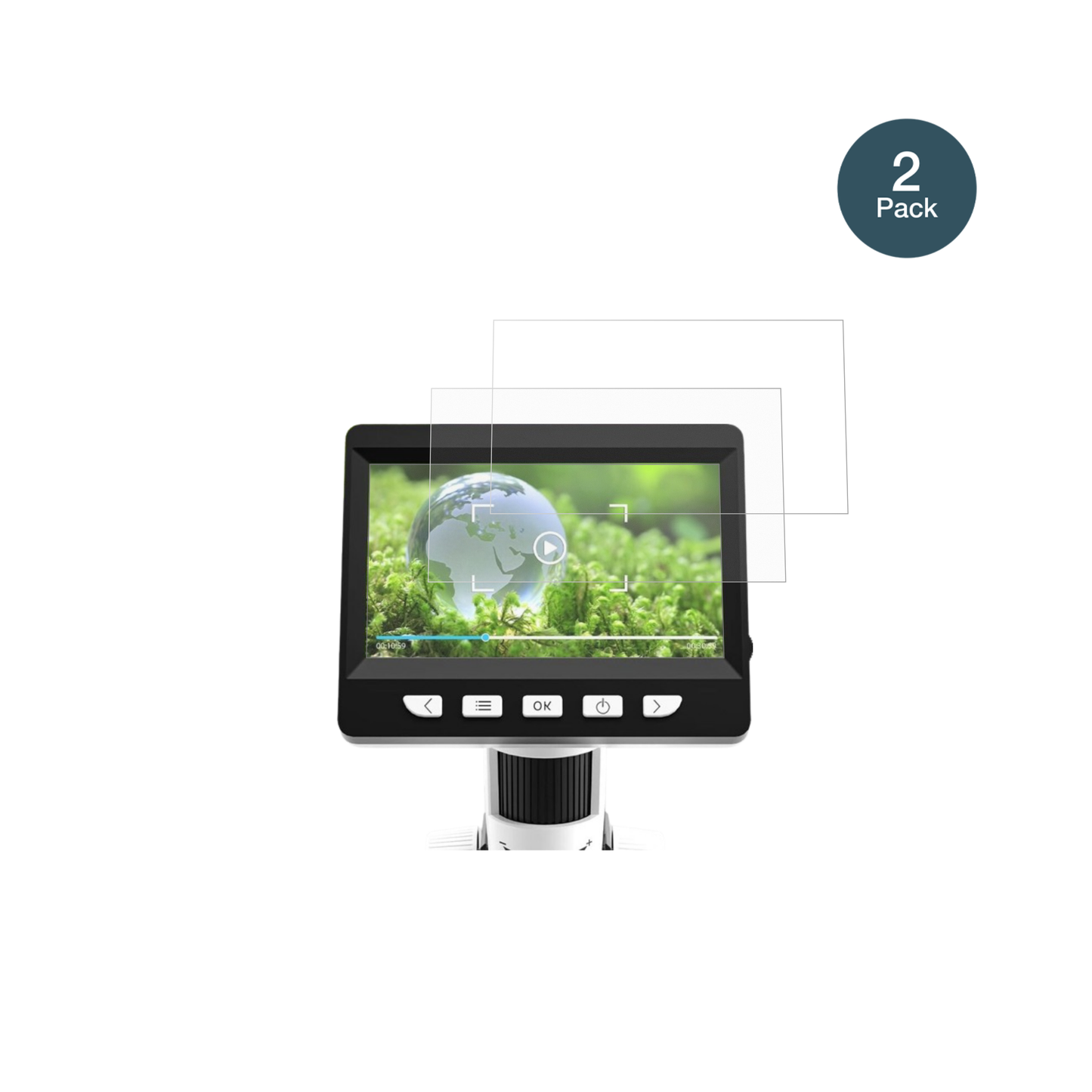 Cimler306-B Digital Mikroskop mit aufgebrachter dipos Panzerfolie, die lästige Fingerabdrücke minimiert