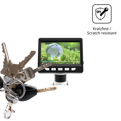 dipos Displayschutz für Cimler 306-B Digital Mikroskop, mattierte Oberfläche, robuste Festigkeit und perfekte Passform