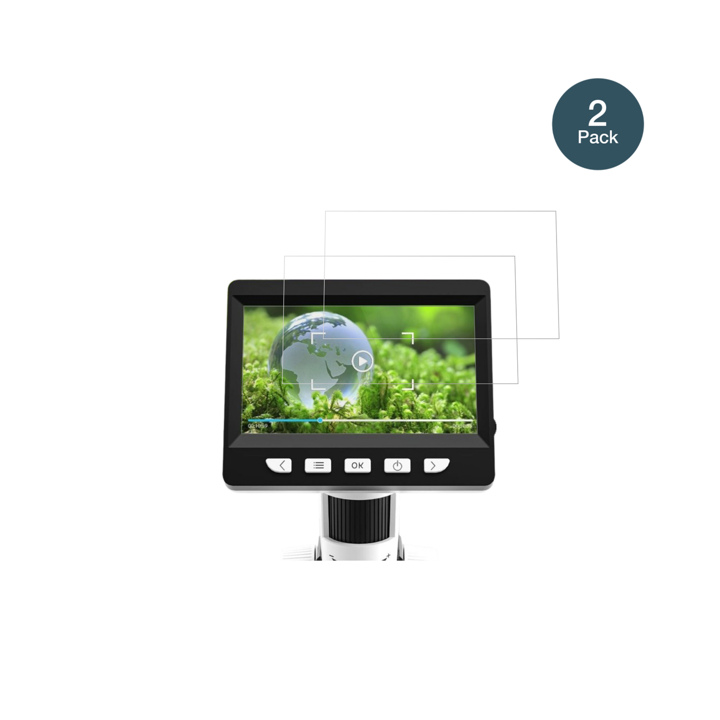 Cimler306-B Digital Mikroskop mit aufgebrachter dipos Flex Schutzfolie, glasklare Darstellung ohne Einschränkungen