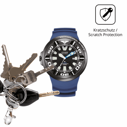 Schutz gegen Kratzer auf dem Citizen BJ8055 Glas durch Schlüssel oder Ähnliches