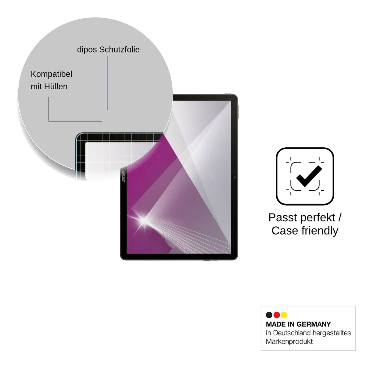 2x Schutzfolie klar für Acer Iconia Tab 11 Display-Schutzfolie