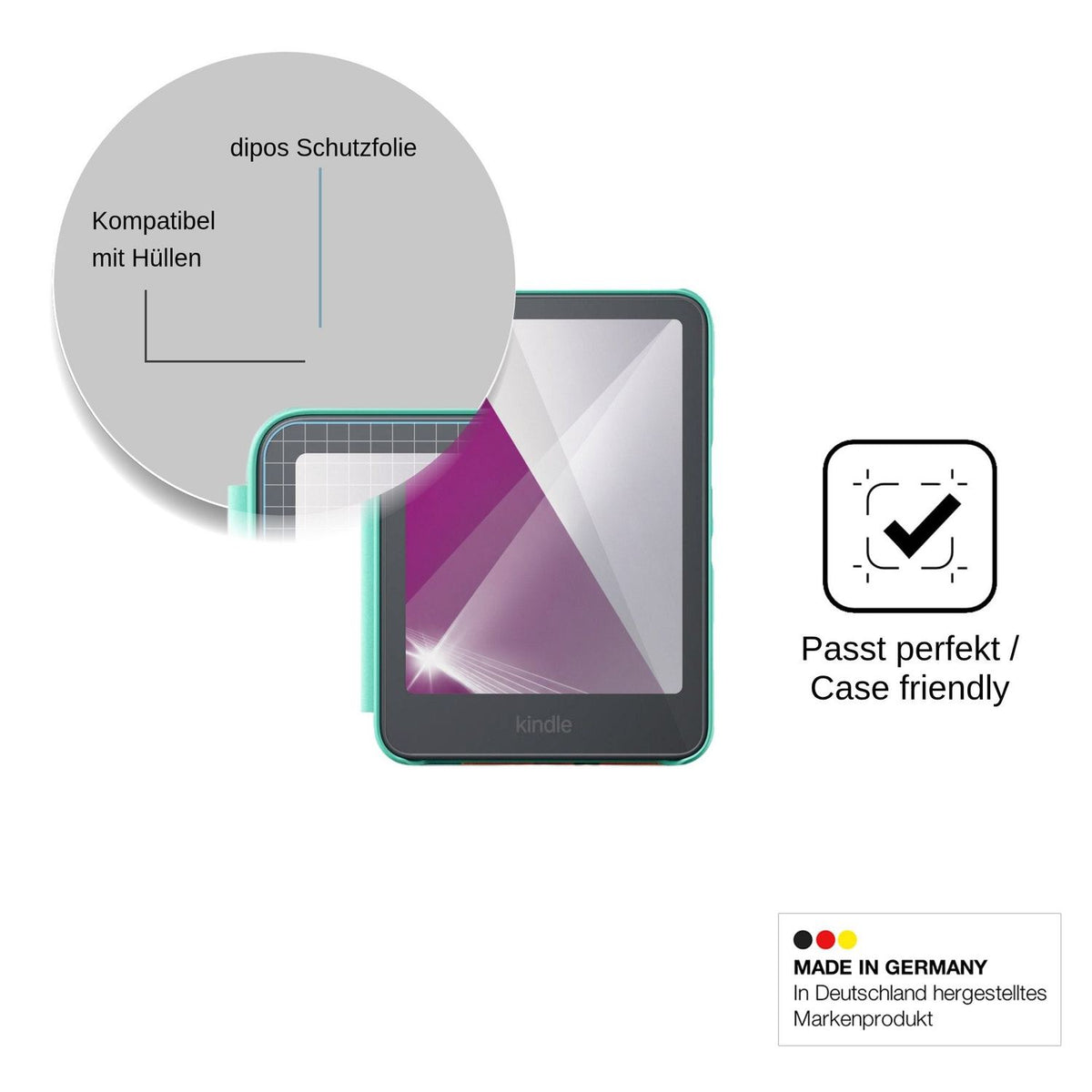 2x Schutzfolie klar für Amazon Kindle Colorsoft Kids 2026 Display-Schutzfolie