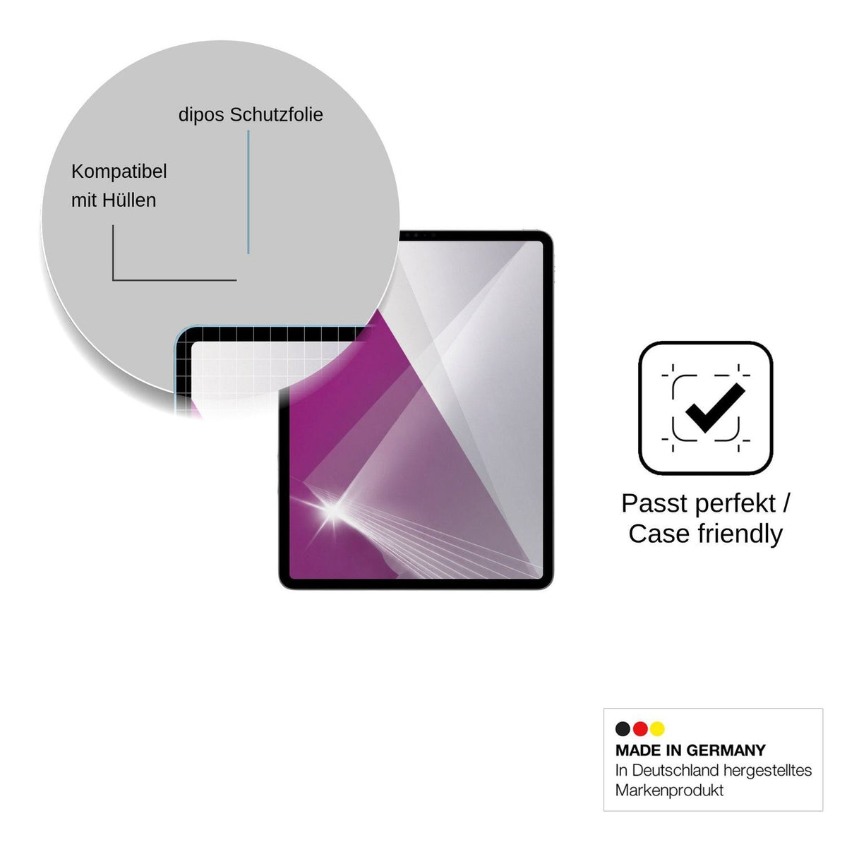 2x Schutzfolie klar für Apple iPad Pro 12.9 Zoll (2022) Display-Schutzfolie