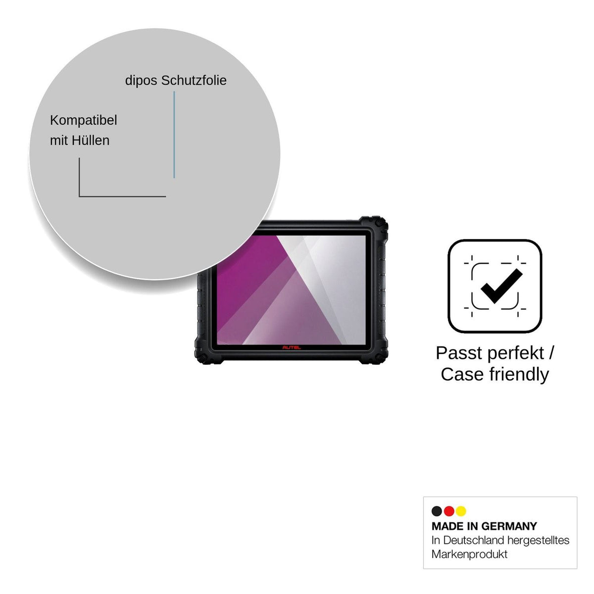 2x Schutzfolie klar für Autel MaxiSYS Ultra S2 Display-Schutzfolie