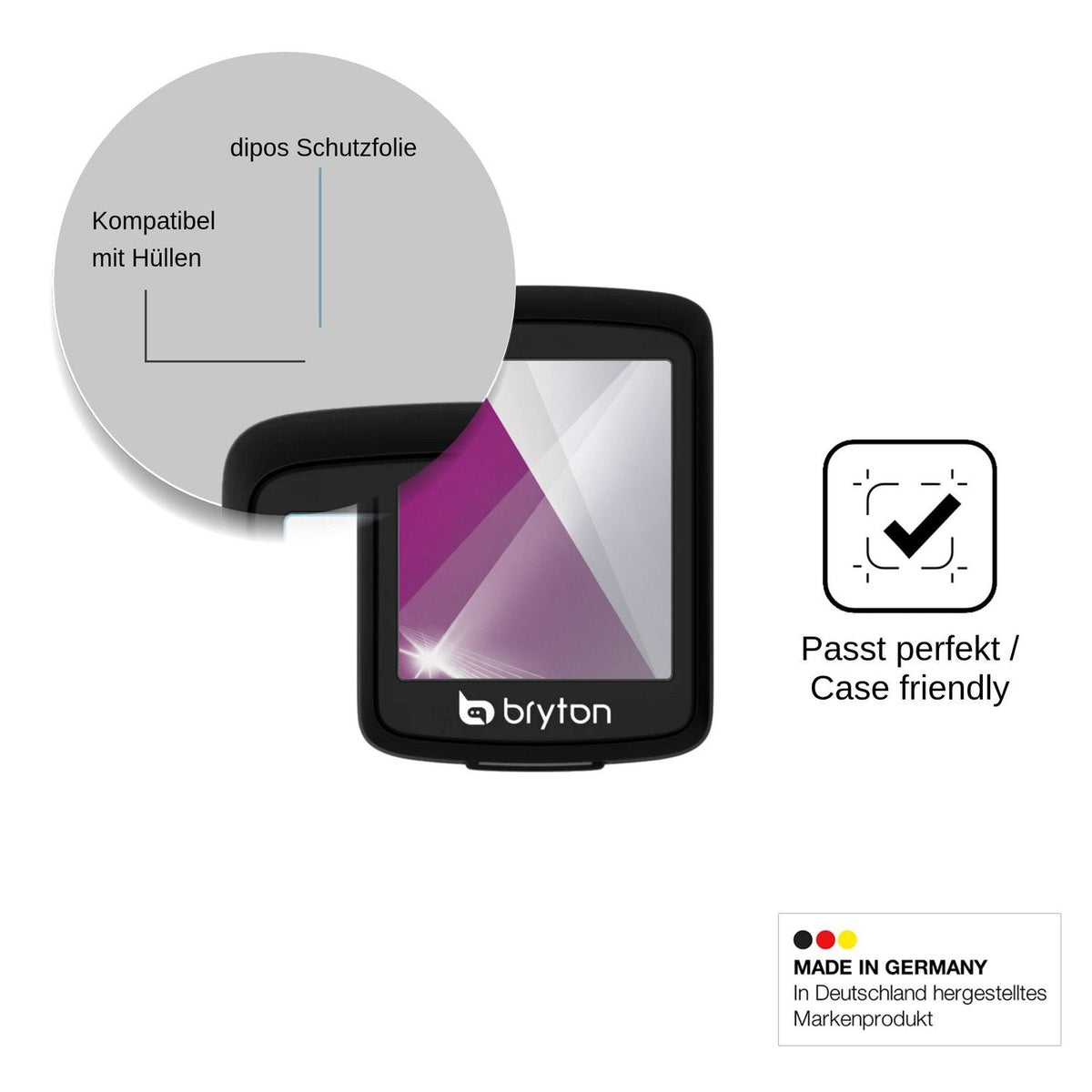 4x Schutzfolie klar für Bryton Rider E10 Display-Schutzfolie