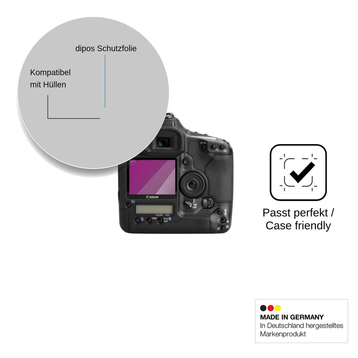 4x Schutzfolie klar für Canon EOS 1D 1Ds 1Dn Display-Schutzfolie