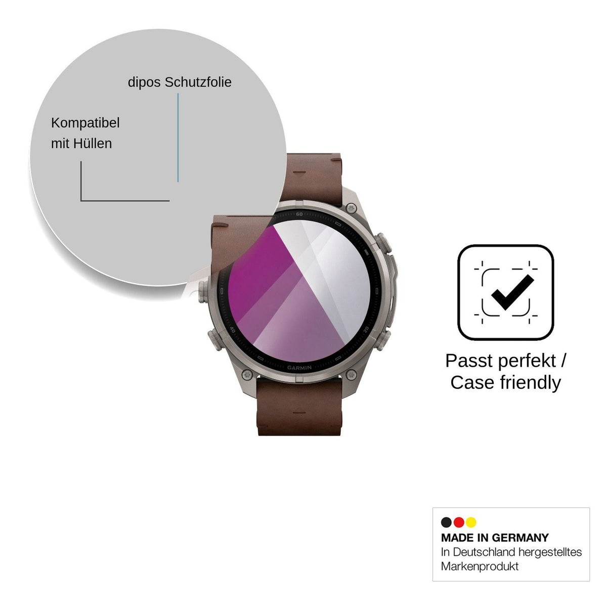 6x Schutzfolie klar für Garmin Fenix 9 Display-Schutzfolie