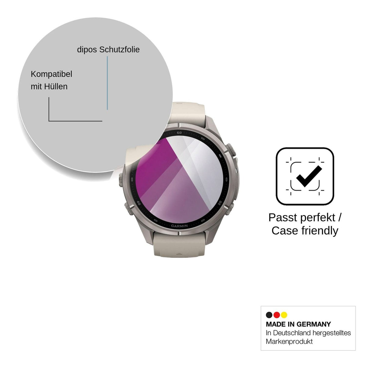 6x Schutzfolie klar für Garmin Fenix 9 Pro Display-Schutzfolie