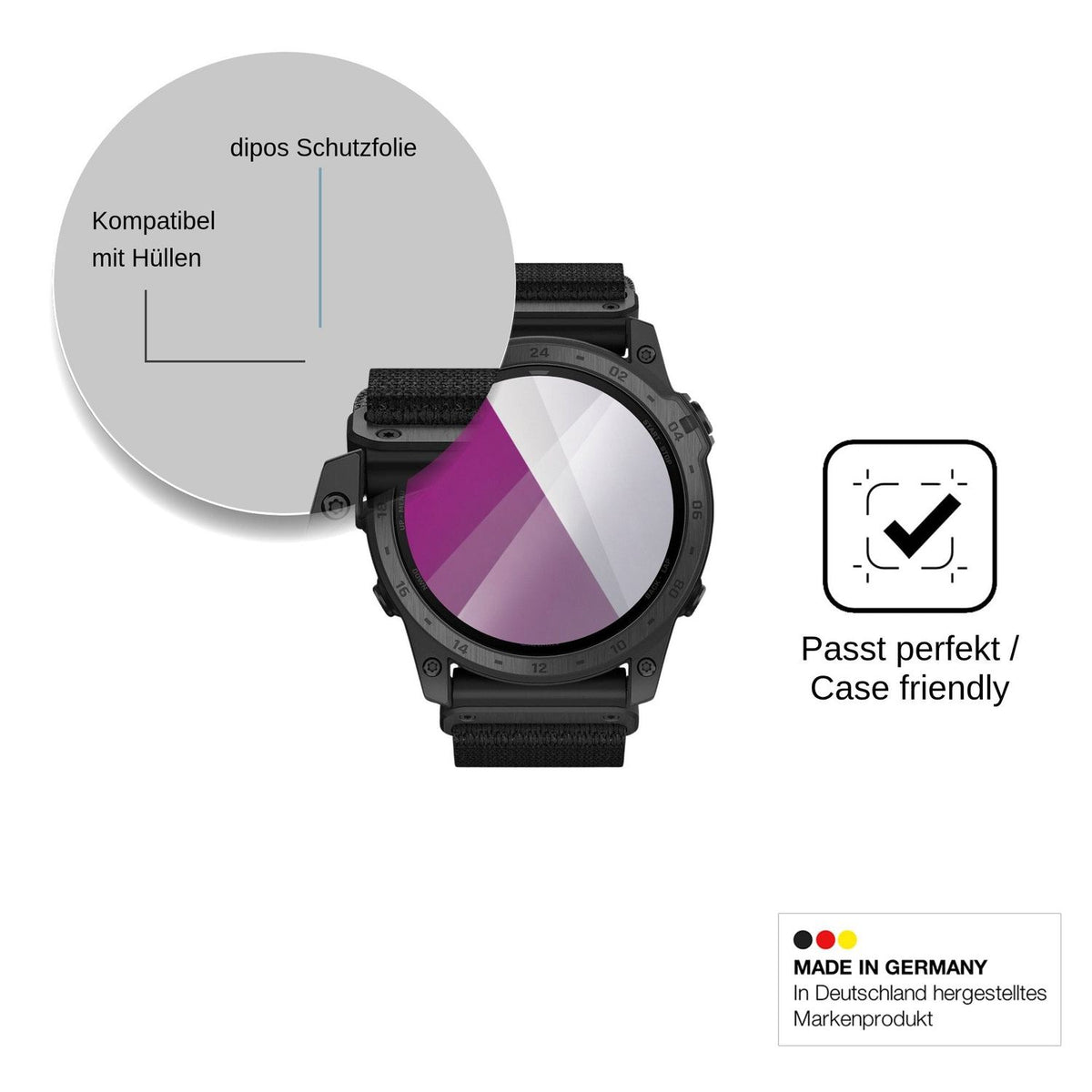 6x Schutzfolie klar für Garmin tactix 7 Pro Ballistics Edition Display-Schutzfolie