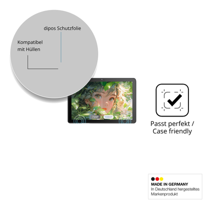 Schutzfolie mit optimaler Passform, zur Verwendung mit Hüllen geeignet