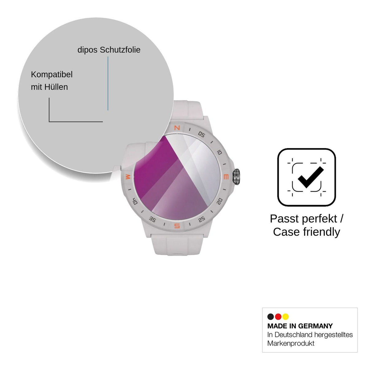 6x Schutzfolie klar für Honor Choice Watch 2 Epic Display-Schutzfolie