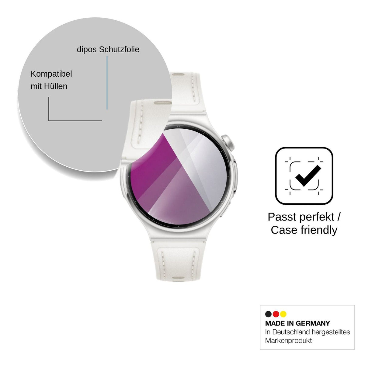 6x Schutzfolie klar für Huawei Watch 6 42mm Display-Schutzfolie