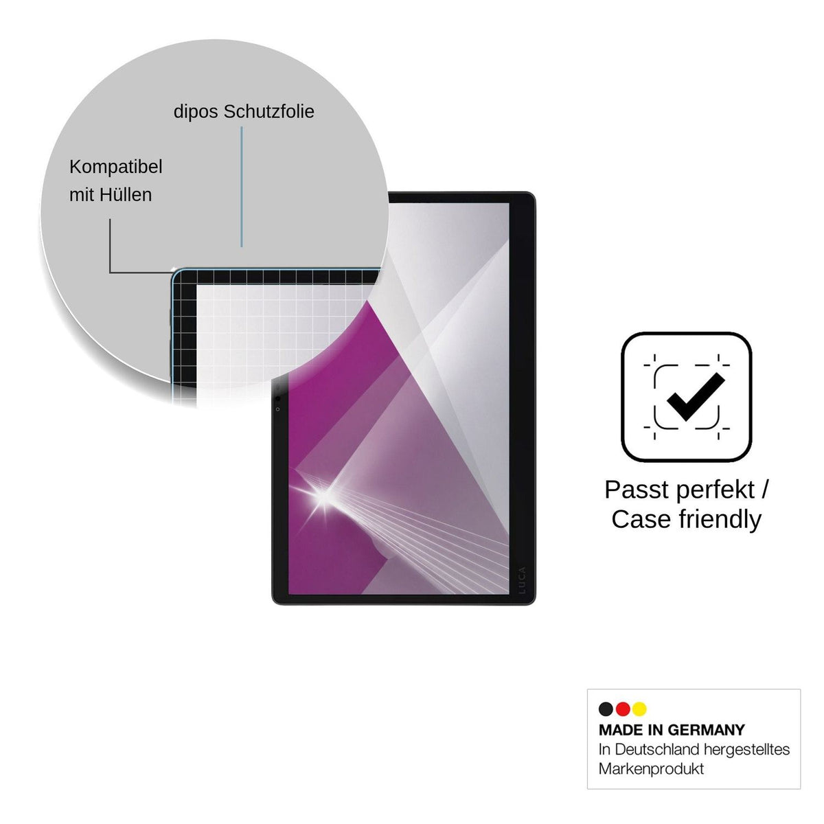 2x Schutzfolie klar für Iris Ohyama Luca TM15F1Q74-V1H Display-Schutzfolie