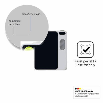 Schutzfolie mit optimaler Passform, zur Verwendung mit Hüllen geeignet