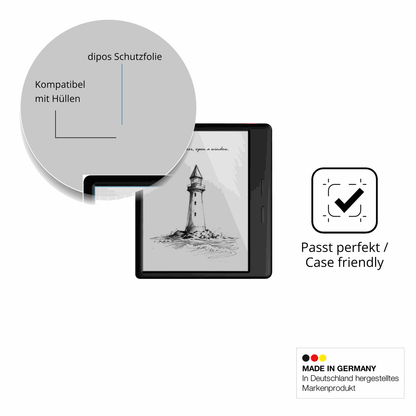 Schutzfolie mit optimaler Passform, zur Verwendung mit Hüllen geeignet