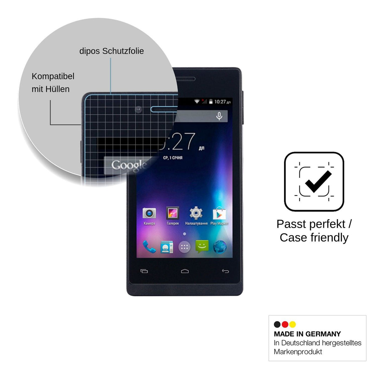 4x Schutzfolie klar für Nomi i400 Beat Display-Schutzfolie