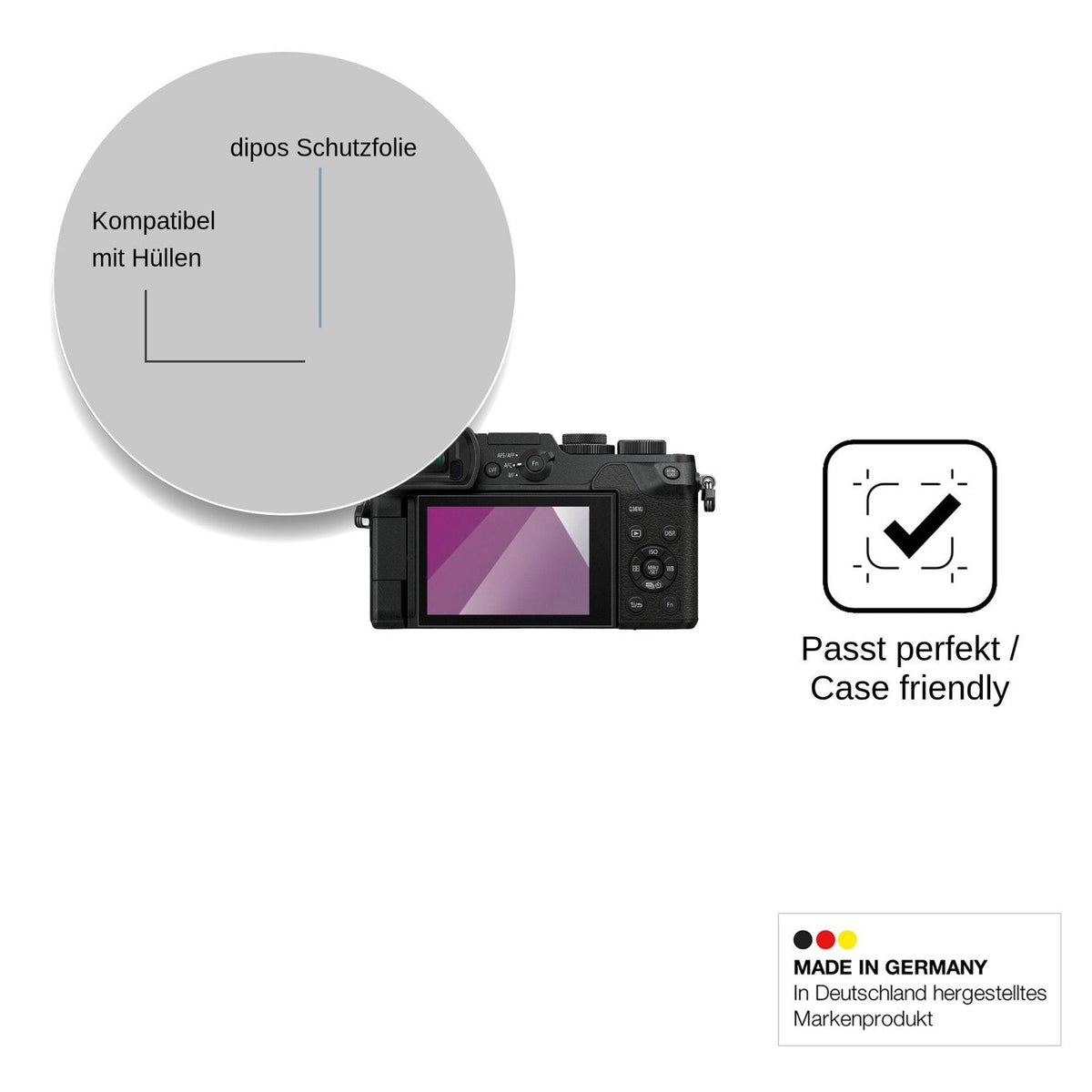 4x Schutzfolie klar für Panasonic Lumix DMC-GX8 Display-Schutzfolie